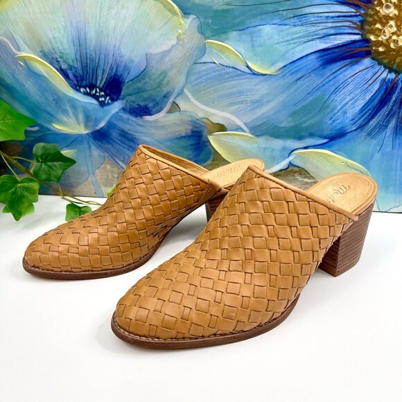 Madewell The Harper Mule in Tan Woven Leather Size 7 - Picture 4 of 14